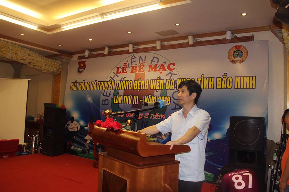BSCKII. Hạ Bá Chân -  Giám đốc Bệnh viện phát biểu tại Lễ bế mạc